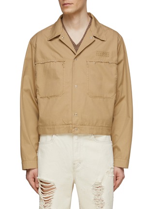 Main View - Click To Enlarge - MM6 MAISON MARGIELA - Chest Pocket Cutout Cotton Jacket