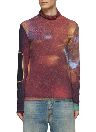 Main View - Click To Enlarge - MM6 MAISON MARGIELA - Printed Lycra Top