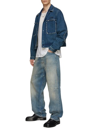 MM6 MAISON MARGIELA | Chest Pocket Cutout Denim Jacket | Men | Lane ...