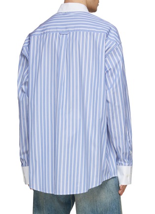 Back View - Click To Enlarge - MM6 MAISON MARGIELA - Striped Cotton Shirt