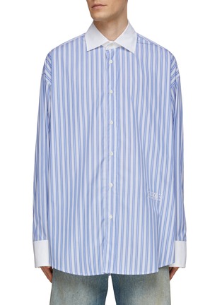 Main View - Click To Enlarge - MM6 MAISON MARGIELA - Striped Cotton Shirt