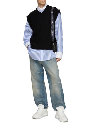 Figure View - Click To Enlarge - MM6 MAISON MARGIELA - Striped Cotton Shirt