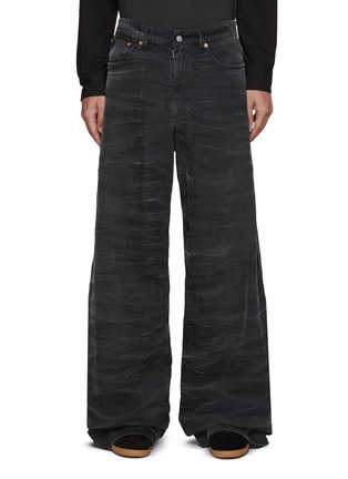 Main View - Click To Enlarge - MM6 MAISON MARGIELA - Whiskered Wide Leg Jeans