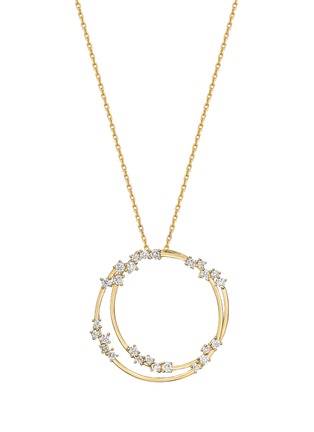 Main View - Click To Enlarge - SARAH ZHUANG - Halo 18k Gold Diamond Necklace
