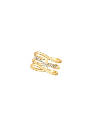 Main View - Click To Enlarge - SARAH ZHUANG - Cosmos 18k Gold Diamond Ring — Size 14