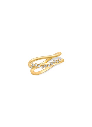 Main View - Click To Enlarge - SARAH ZHUANG - Cosmos Mini 18k Gold Diamond Ring — Size 6