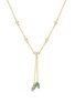 Main View - Click To Enlarge - SARAH ZHUANG - ‘Fantasy Garden’ 18K Yellow Gold Green Garnet Diamond Leaf Necklace