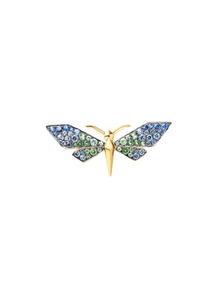 Main View - Click To Enlarge - SARAH ZHUANG - ‘Fantasy Garden’ 18K Yellow Gold Green Garnet Sapphire Dragonfly Ring