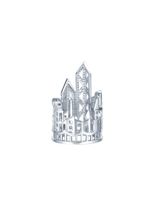 Back View - Click To Enlarge - SARAH ZHUANG - ‘Urban Reflection’ 18K White Gold Diamond Ring