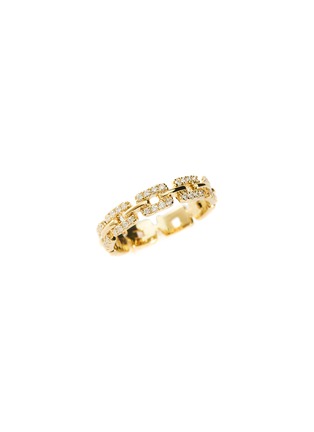 Main View - Click To Enlarge - SARAH ZHUANG - ‘Connected’ 18K Gold Diamond Ring