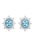 Detail View - Click To Enlarge - SARAH ZHUANG - ‘Blue Star’ 18K White Gold Diamond Aquamarine Earrings
