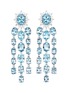 Main View - Click To Enlarge - SARAH ZHUANG - ‘Blue Star’ 18K White Gold Diamond Aquamarine Earrings
