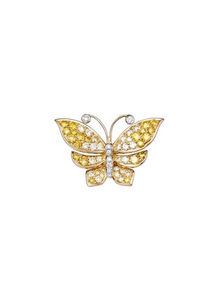 Main View - Click To Enlarge - SARAH ZHUANG - ‘Dancing Butterfly’  18K Yellow Gold Diamond Ring