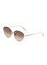 Main View - Click To Enlarge - LINDA FARROW - Regina Titanium Acetate Soft Cateye Sunglasses