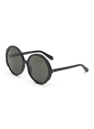 Main View - Click To Enlarge - LINDA FARROW - Octavia Acetate Round Sunglasses