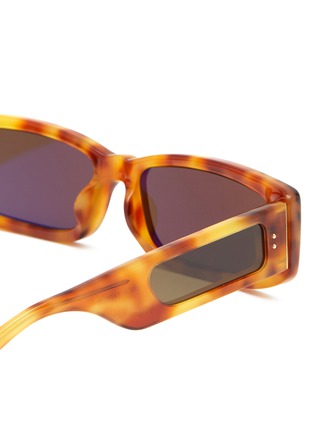 Detail View - Click To Enlarge - LINDA FARROW - Talia Acetate Rectangular Sunglasses