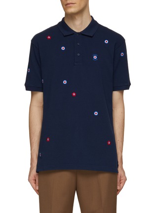 Main View - Click To Enlarge - KENZO - Allover Target Embroideries Polo Shirt
