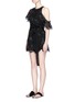 Front View - Click To Enlarge - ZIMMERMANN - 'Mercer Bird Floating' embroidered silk rompers