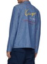 Back View - Click To Enlarge - KENZO - Logo Embroidered Band Collar Chambray Shirt