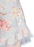 Detail View - Click To Enlarge - ZIMMERMANN - 'Mercer Flutter Frill' floral print cotton-linen shorts