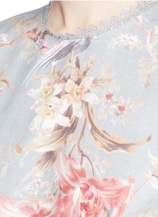 Detail View - Click To Enlarge - ZIMMERMANN - 'Mercer Flutter' cutout back floral print dress