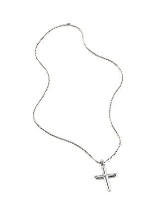 Main View - Click To Enlarge - JOHN HARDY - ‘Classic Chain’ Silver Cross Pendant Box Chain Necklace — Size 24
