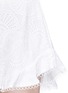 Detail View - Click To Enlarge - ZIMMERMANN - 'Mercer Flutter' high waist embroidered cotton shorts