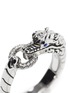 Detail View - Click To Enlarge - JOHN HARDY - ‘Legends Naga’ Silver Diamond Sapphire Dragon Head Ring — Size 7