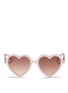 Main View - Click To Enlarge - SONS + DAUGHTERS - 'Lola' kids acetate heart sunglasses