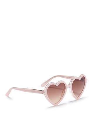 Figure View - Click To Enlarge - SONS + DAUGHTERS - 'Lola' kids acetate heart sunglasses