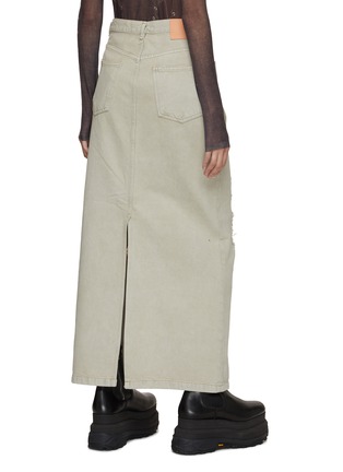 Back View - Click To Enlarge - ACNE STUDIOS - Ripped Denim Maxi Skirt