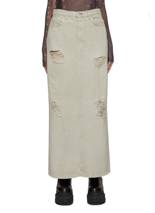Main View - Click To Enlarge - ACNE STUDIOS - Ripped Denim Maxi Skirt