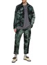 Figure View - Click To Enlarge - SONG FOR THE MUTE - Tie Dyed Cropped Cargo Pants