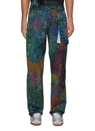 Main View - Click To Enlarge - SONG FOR THE MUTE - Rope Chain Straight Leg Work Pants