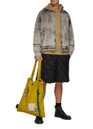 Figure View - Click To Enlarge - SONG FOR THE MUTE - Stitched Patchwork Hoodie