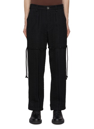 Main View - Click To Enlarge - SONG FOR THE MUTE - Lace Straight Leg Pants