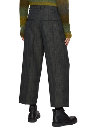 Back View - Click To Enlarge - SONG FOR THE MUTE - Glen Check Wool Cropped Pants