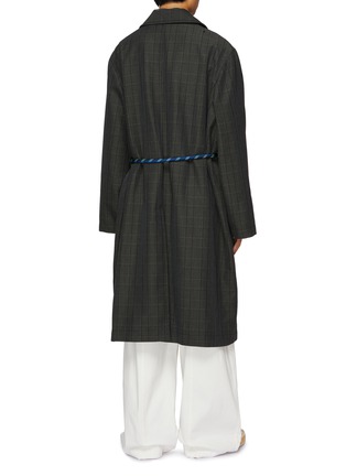 Back View - Click To Enlarge - SONG FOR THE MUTE - Check-Pattern Mac Coat