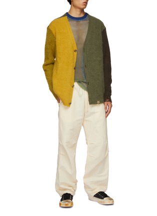 Figure View - Click To Enlarge - SONG FOR THE MUTE - Colour-Block Oversize Cardigan