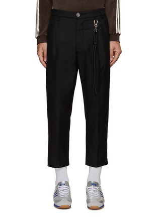Main View - Click To Enlarge - SONG FOR THE MUTE - Detachable Rope Cropped Pleated Pants