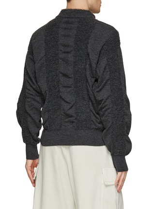 Back View - Click To Enlarge - CFCL - Pile Striped Wool Knit Sweater