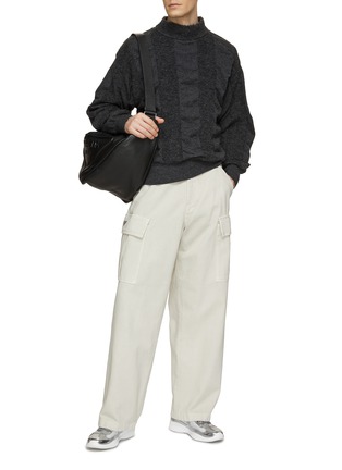 Figure View - Click To Enlarge - CFCL - Pile Striped Wool Knit Sweater