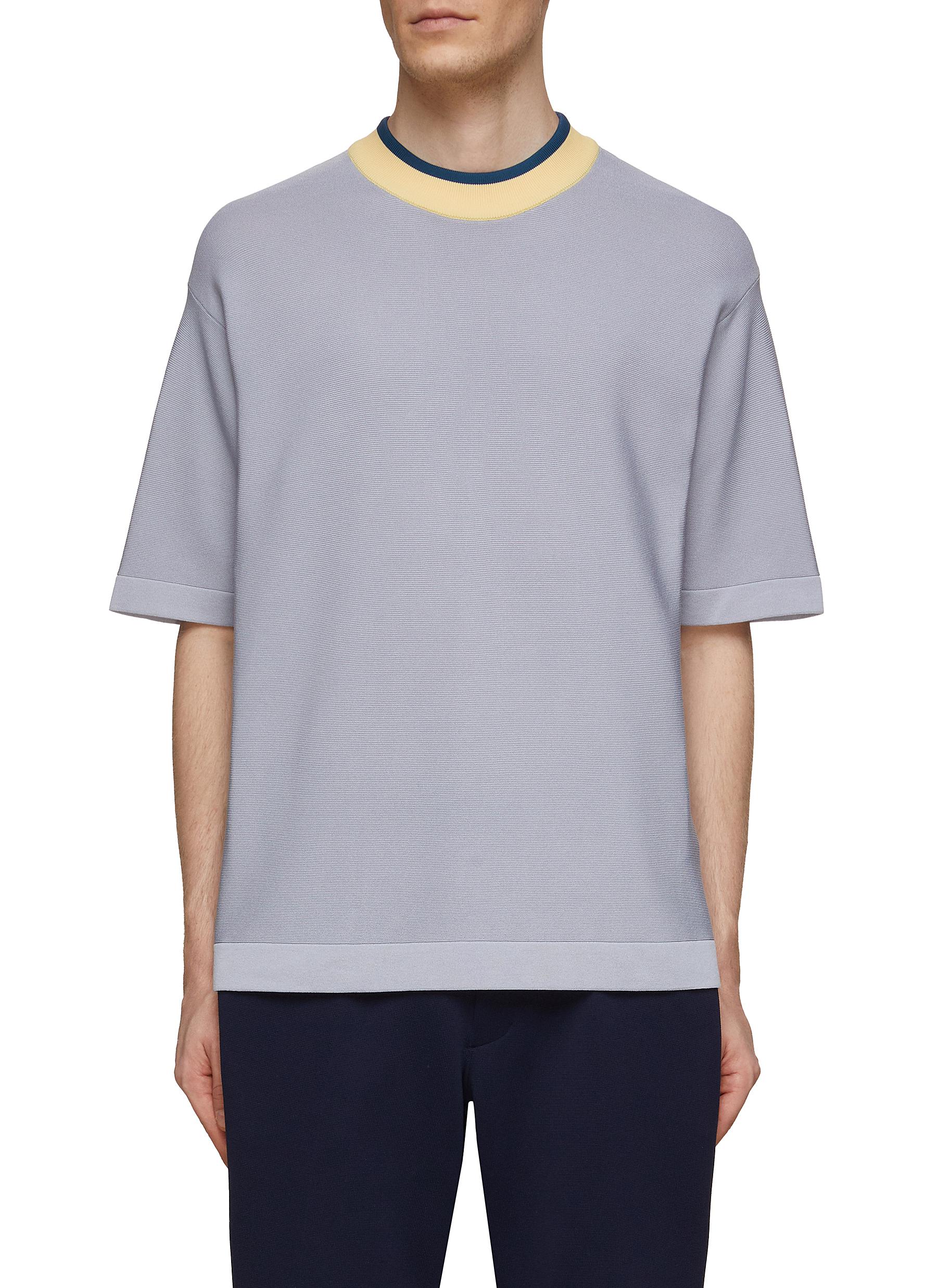 CFCL | Garter Contrast Neckline Knit Top | Men | Lane Crawford