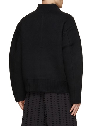 Back View - Click To Enlarge - CFCL - Inlay Stand Collar Knit Jacket
