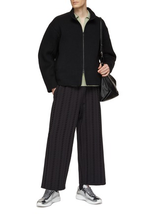 Figure View - Click To Enlarge - CFCL - Inlay Stand Collar Knit Jacket