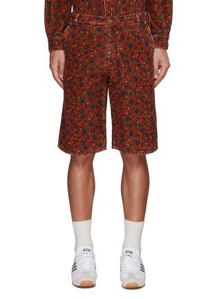 Main View - Click To Enlarge - ERL - Floral Print Corduroy Shorts