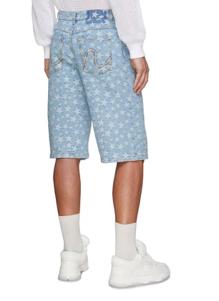 Blue Star-jacquard denim shorts, ERL