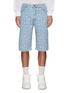 Main View - Click To Enlarge - ERL - Star Jacquard Denim Shorts