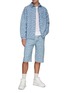 Figure View - Click To Enlarge - ERL - Star Jacquard Denim Shorts