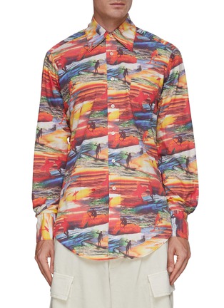 Main View - Click To Enlarge - ERL - Surf Print Button-Up Shirt